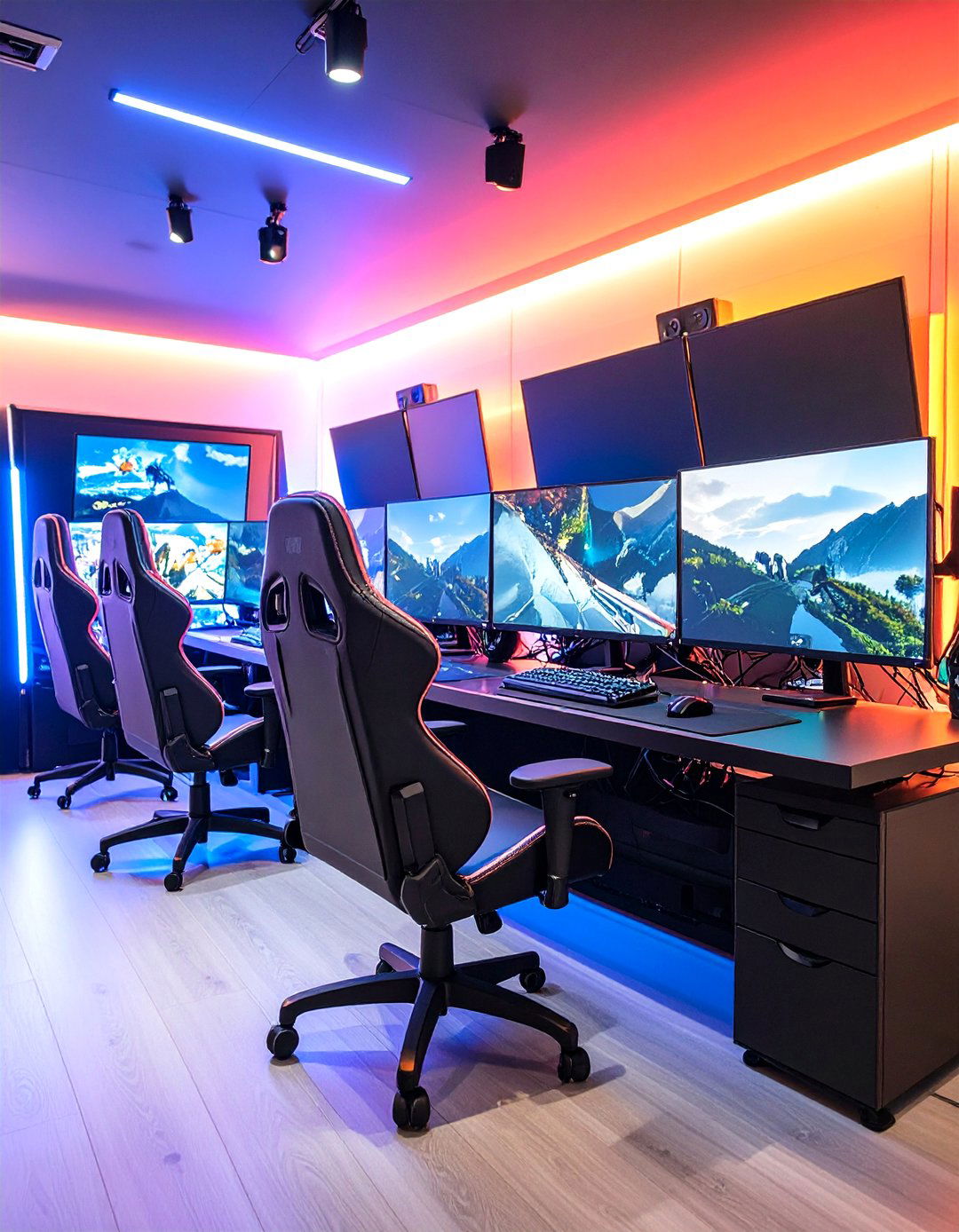 Gaming Focused Media Room Setup - 20 Media Room Ideas