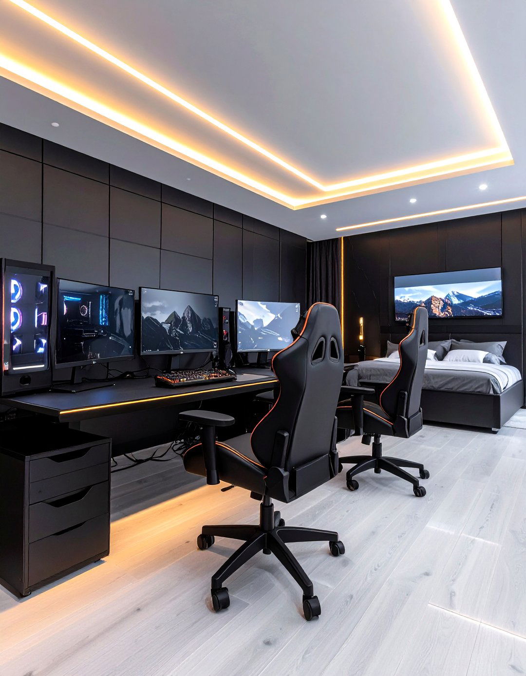 Gaming Man Cave Bedroom Setup - 20 Man Cave Bedroom Ideas