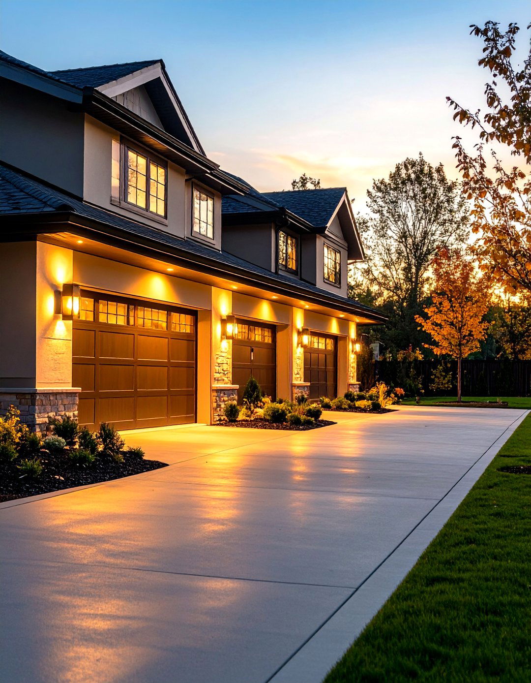 Garage Wall Sconce Driveway Illumination - 20 Driveway Lighting Ideas
