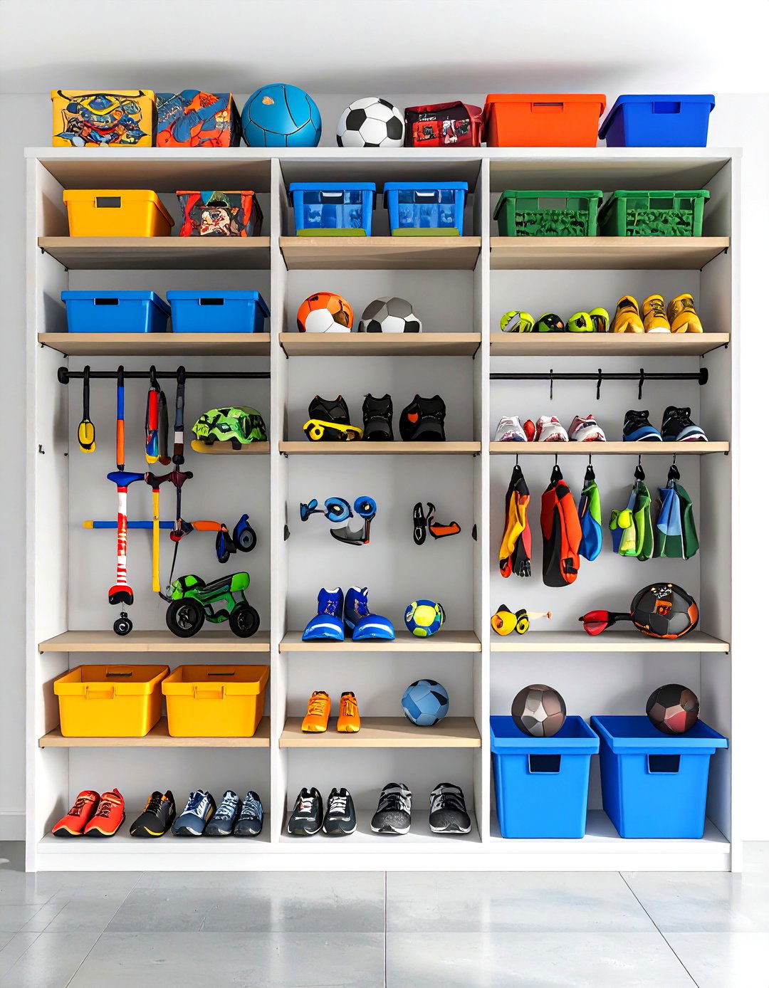 Garage Wall Storage Systems for Outdoor Toy Organization - 20 Toy Storage Ideas
