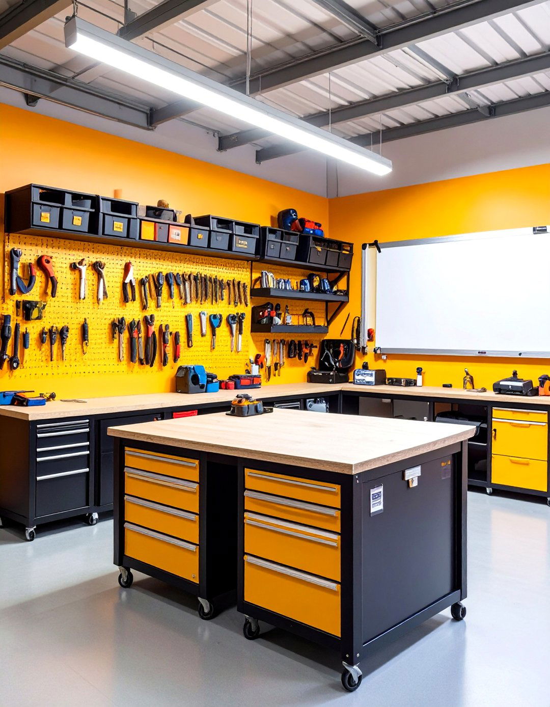 Garage Workshop Planning Desk - 20 Built-in Desk Ideas
