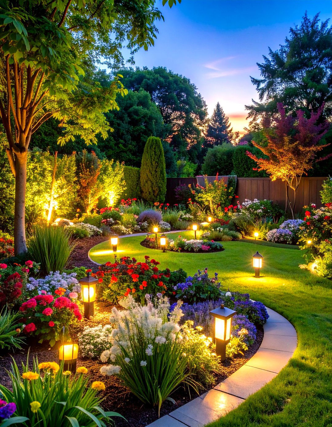 Garden Accent Outdoor Lighting Flower Bed Highlights - 20 Outdoor Lighting Ideas