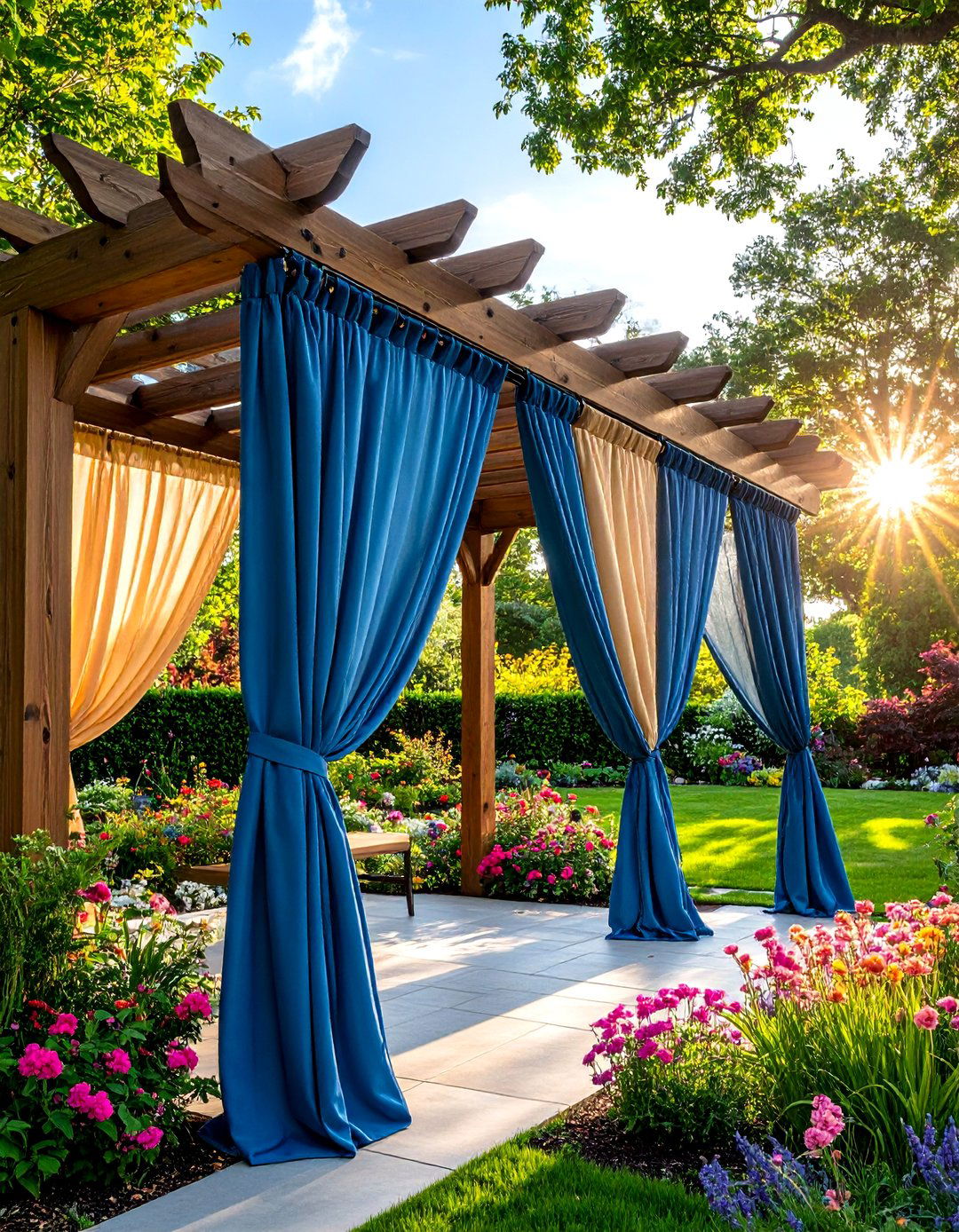 Garden Fabric Curtain Panels - 20 Garden Shade Ideas