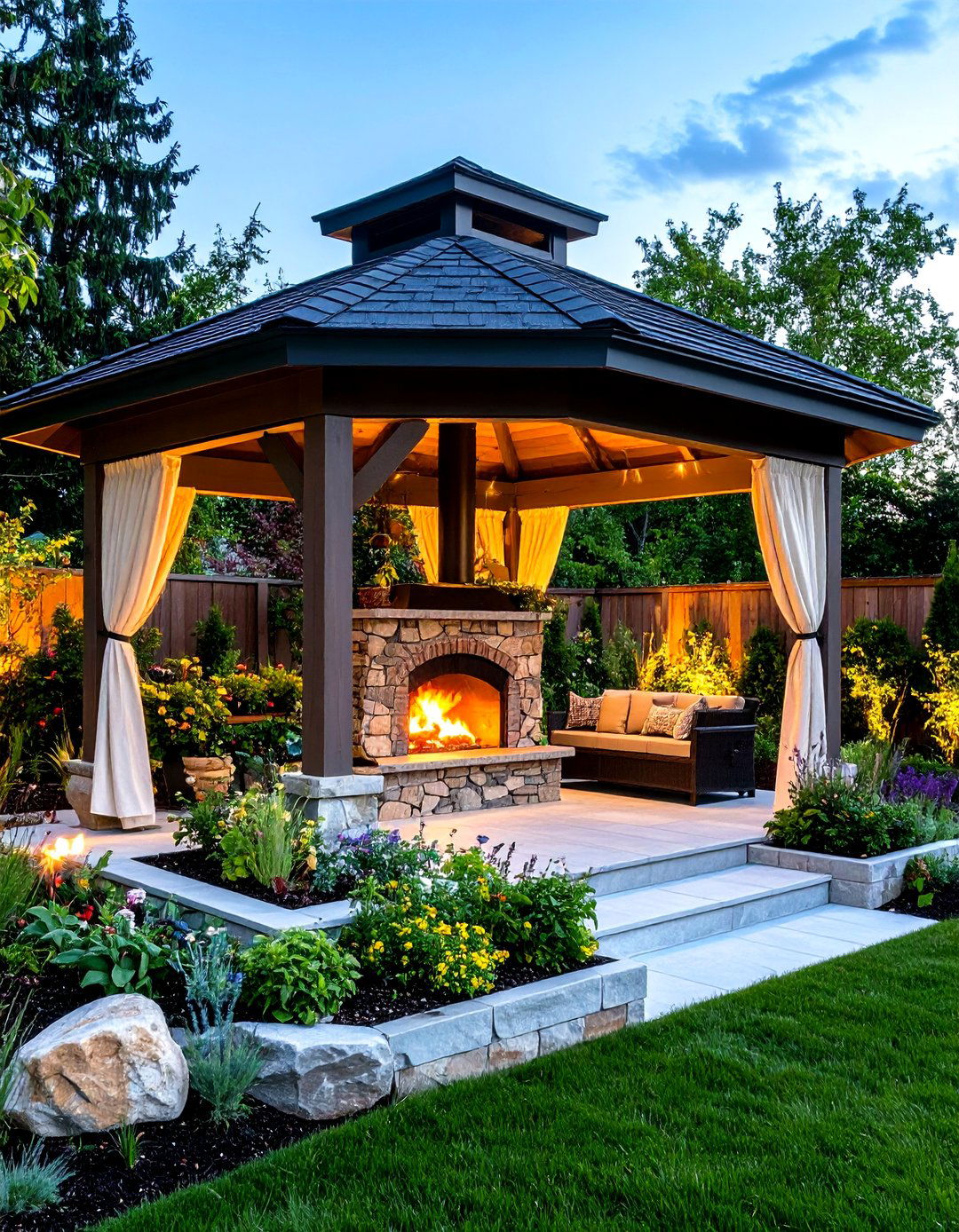 Garden Gazebo With Pizza Oven Fireplace - 20 Gazebo With Fireplace