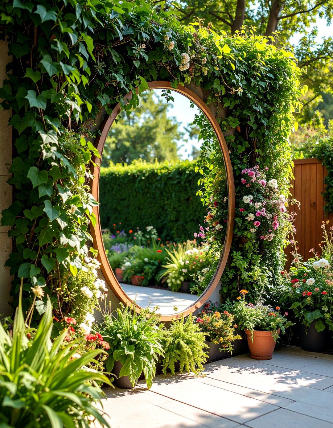 Garden Mirror Focal Point - 20 Garden Focal Point Ideas
