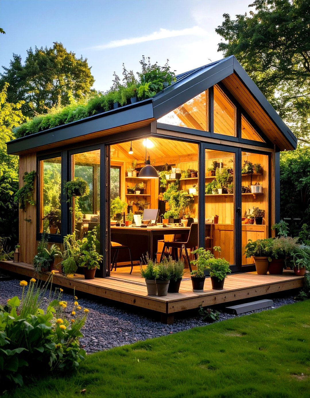 Garden Office Shed With Panoramic Windows - 20 Garden Shed Ideas