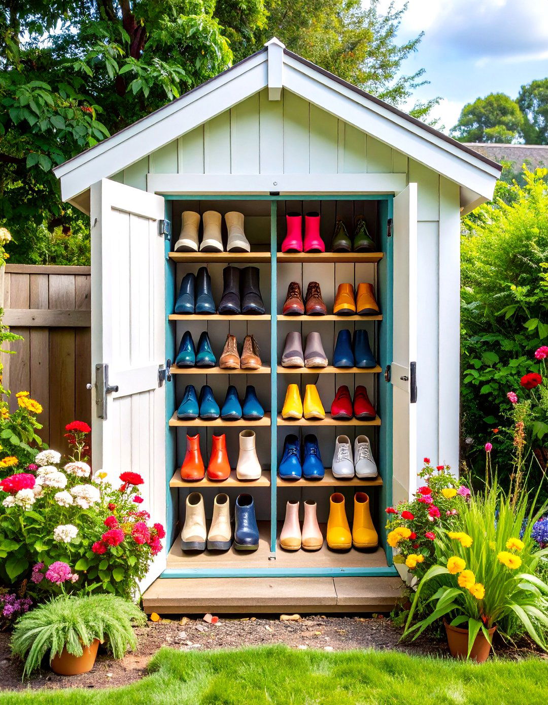 Garden Shed Outdoor Shoe Storage Integration - 20 Outdoor Shoe Storage Ideas