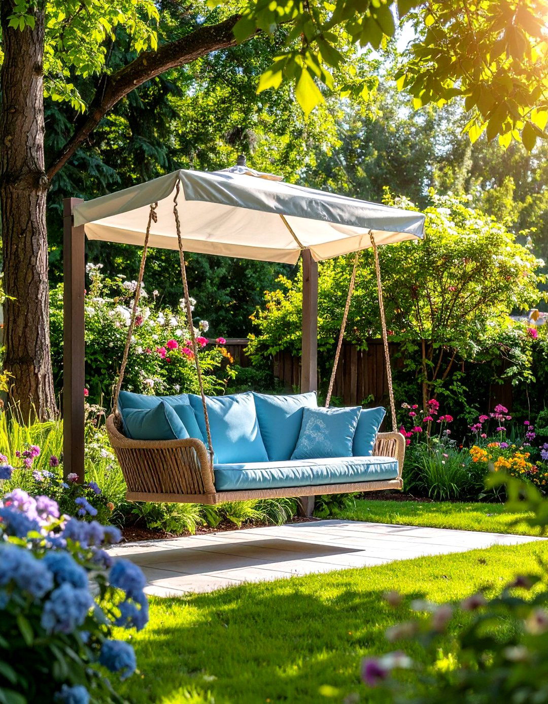 Garden Swing Seat Covers - 20 Garden Shade Ideas