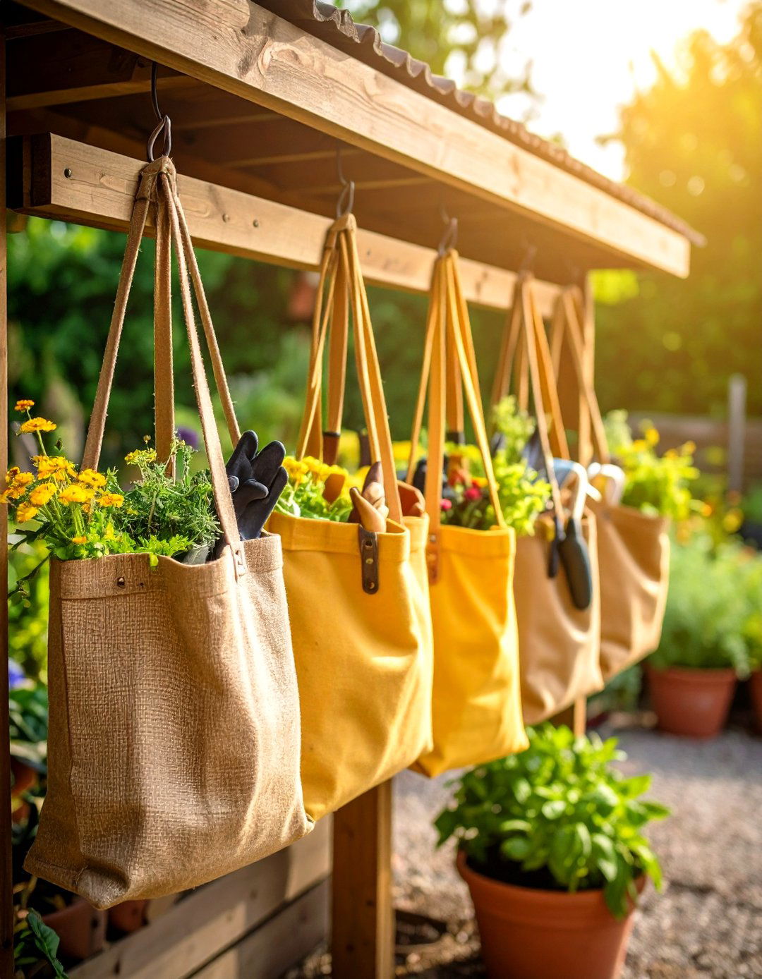 Garden Tote Stations - 20 Shed Organization Ideas