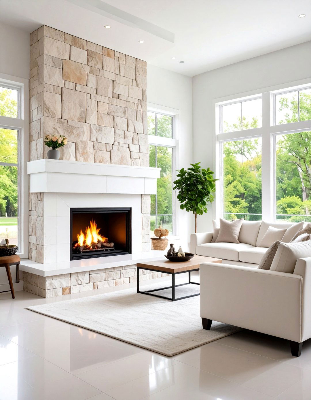 Gas Corner Fireplace Insert for Efficient Heating - 20 Corner Fireplace Ideas