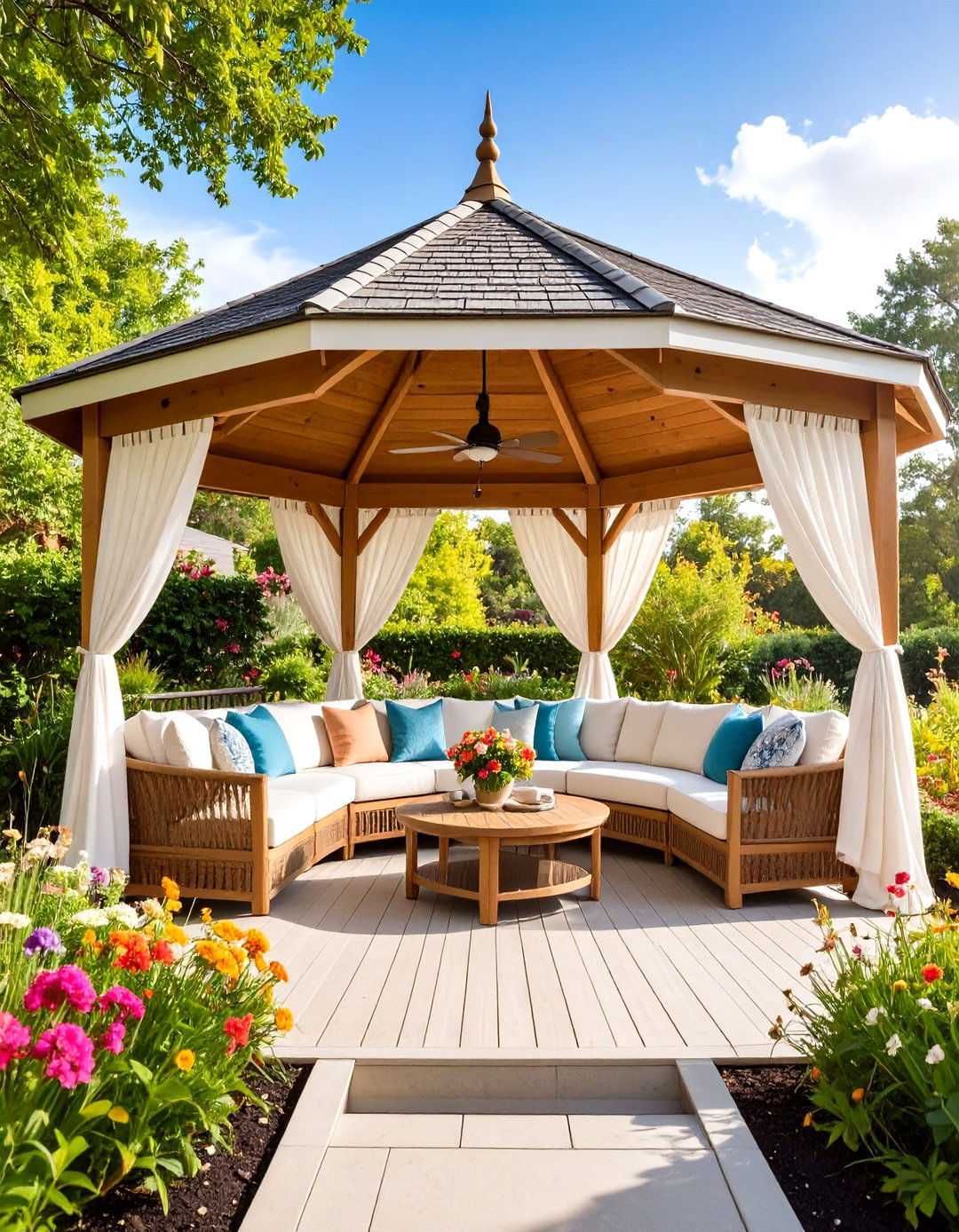 Gazebo Enclosed Outdoor Living Room - 20 Outdoor Living Room Ideas