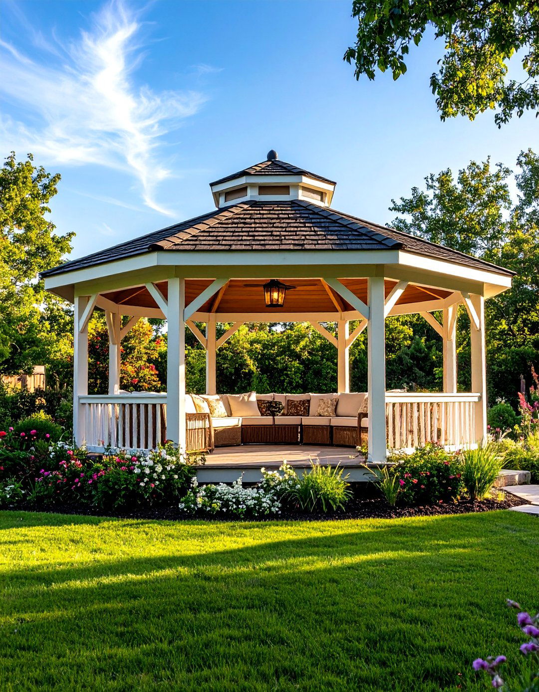 Gazebo Garden Centerpiece Retreat - 20 Garden Centerpiece Ideas