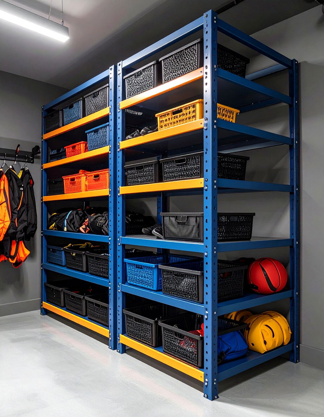 Gear Tower Garage Shelving for Sports Equipment - 20 Garage Shelving Ideas