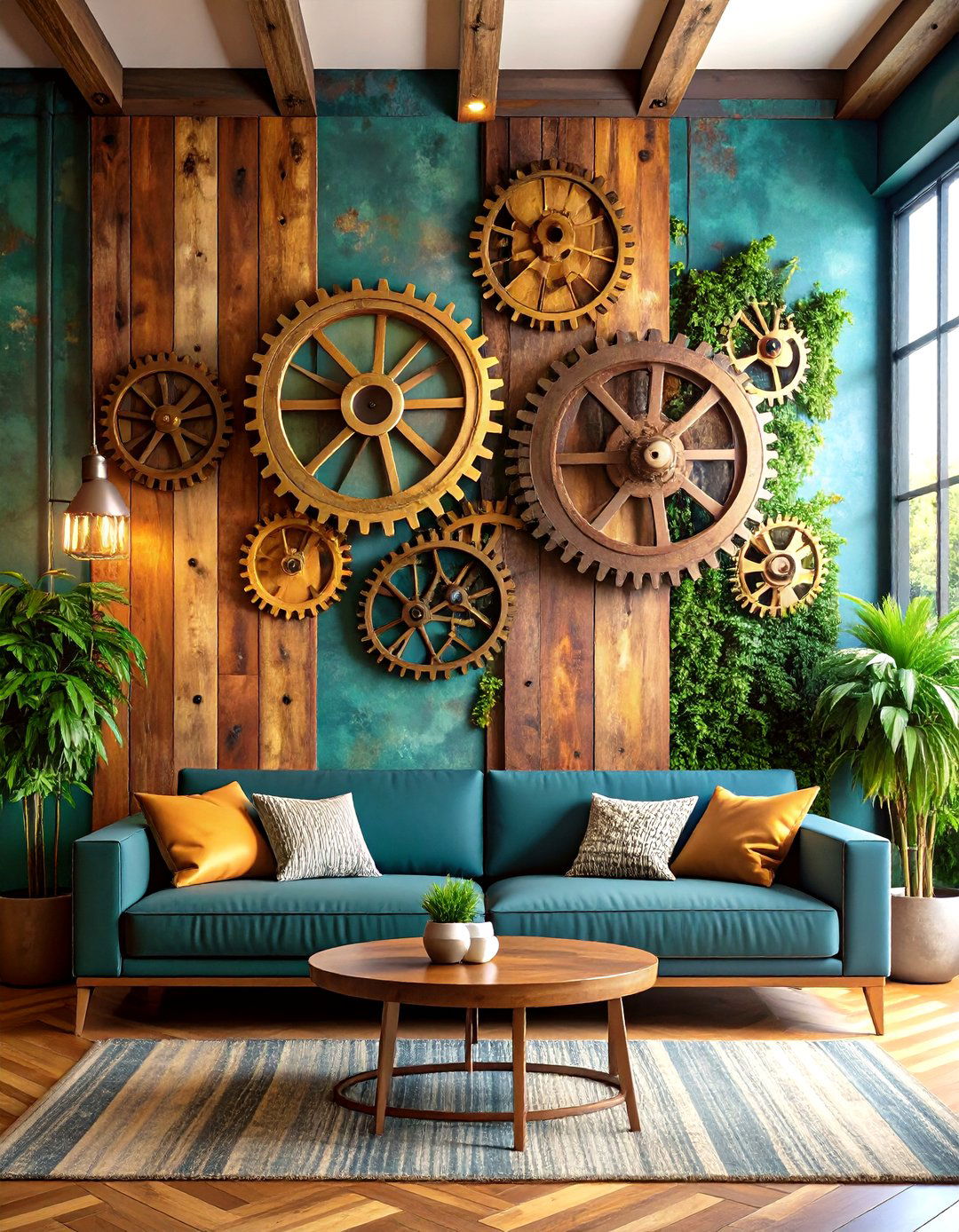 Gears and Cog Wall Art - 20 Steampunk Interior Design Ideas