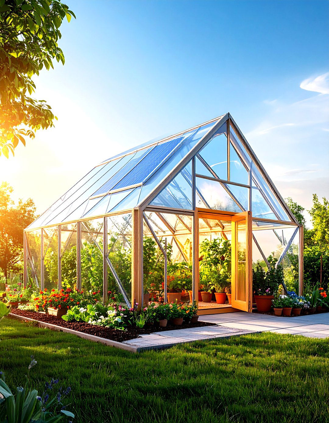 Geodesic Dome Greenhouse for Uniform Light - 20 Greenhouse Ideas