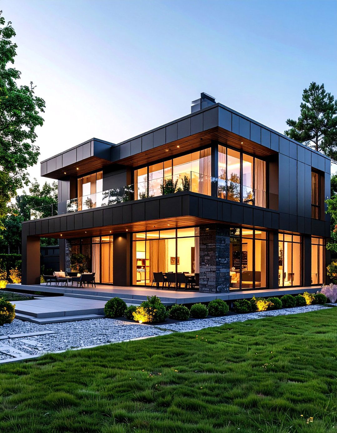 Geometric Angular Black Houses - 20 Modern Black Houses