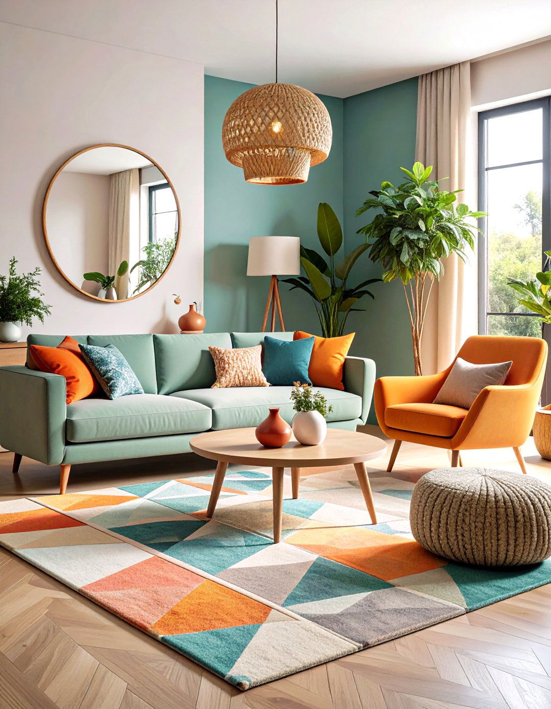Geometric Balance Minimalist Modern Boho Living Room - 20 Minimalist Modern Boho Living Room Ideas