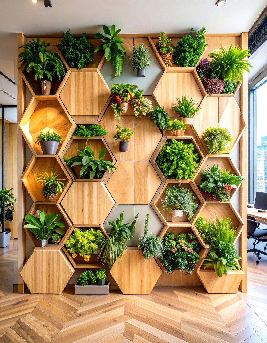 Geometric Frame Indoor Plant Wall Architecture - 20 Indoor Plant Wall Ideas