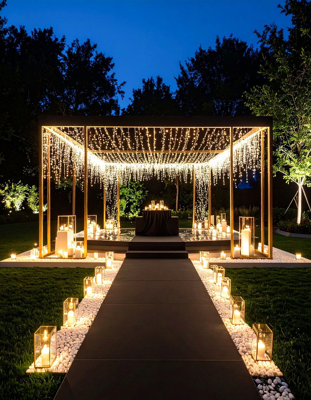 Geometric LED Non Floral Wedding Centerpiece - 20 non-floral wedding centerpiece ideas