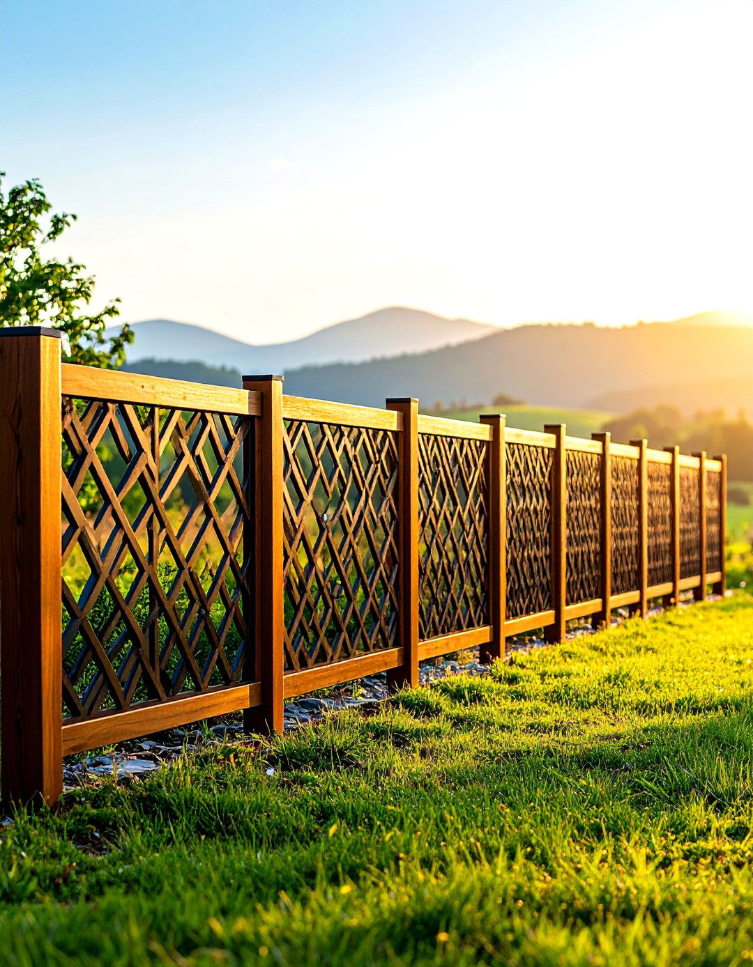 Geometric Metal Insert Wood Fence Metal and Wood Fence - 20 Metal and Wood Fence