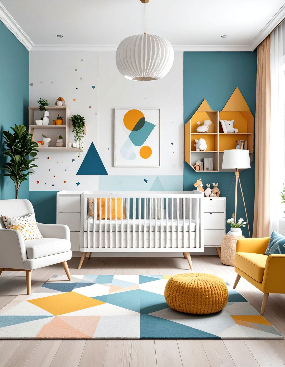 Geometric Minimalist Nursery Pattern Play - 20 Minimalist Nursery Ideas