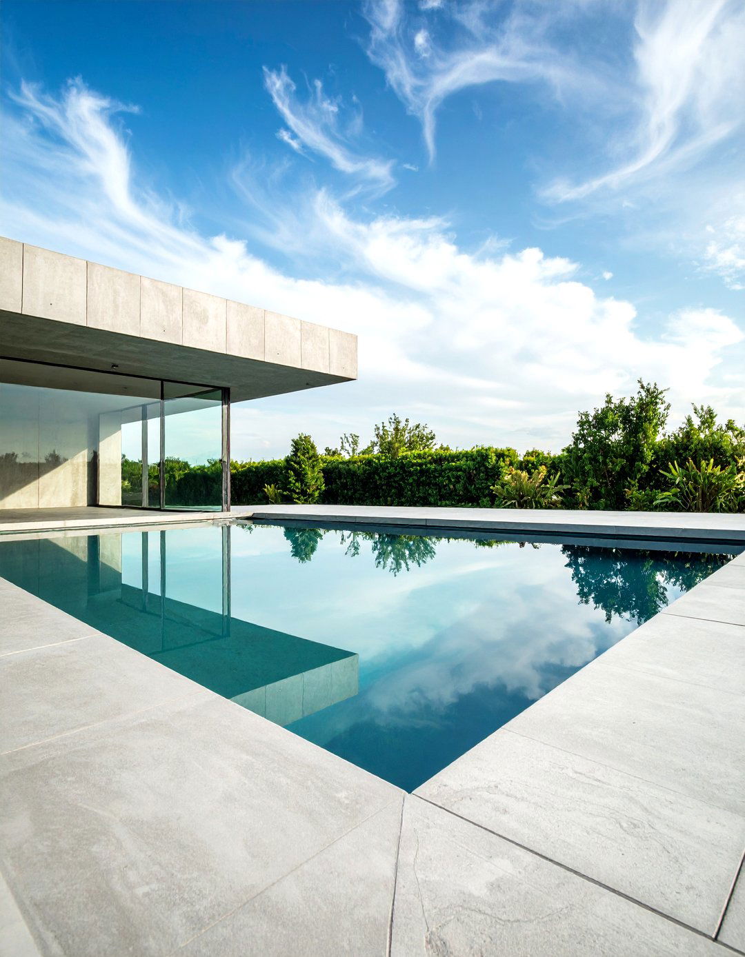 Geometric Minimalist Reflecting Pool - 20 Small Garden Reflecting Pool Ideas