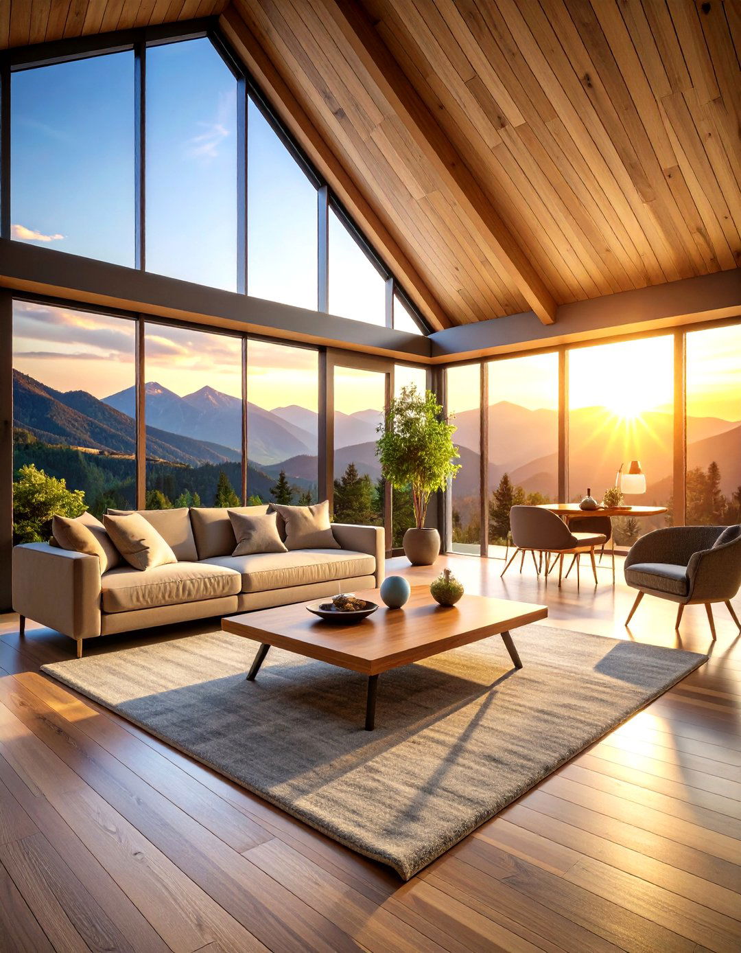 Geometric Mountain Design - 20 Wall Painting Ideas of Any Room