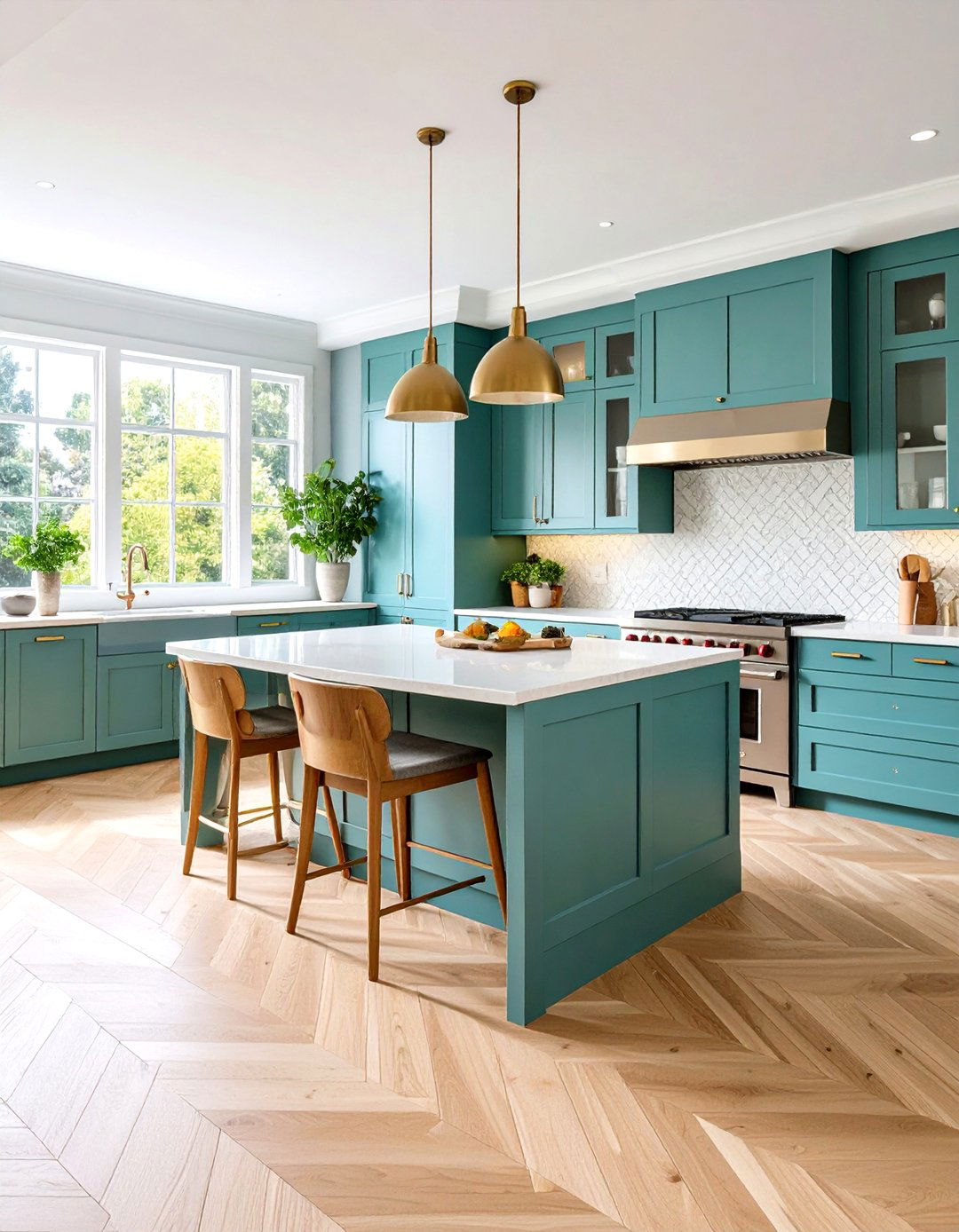 Geometric Pattern Linoleum Kitchen Flooring - 20 Linoleum Kitchen Flooring Ideas