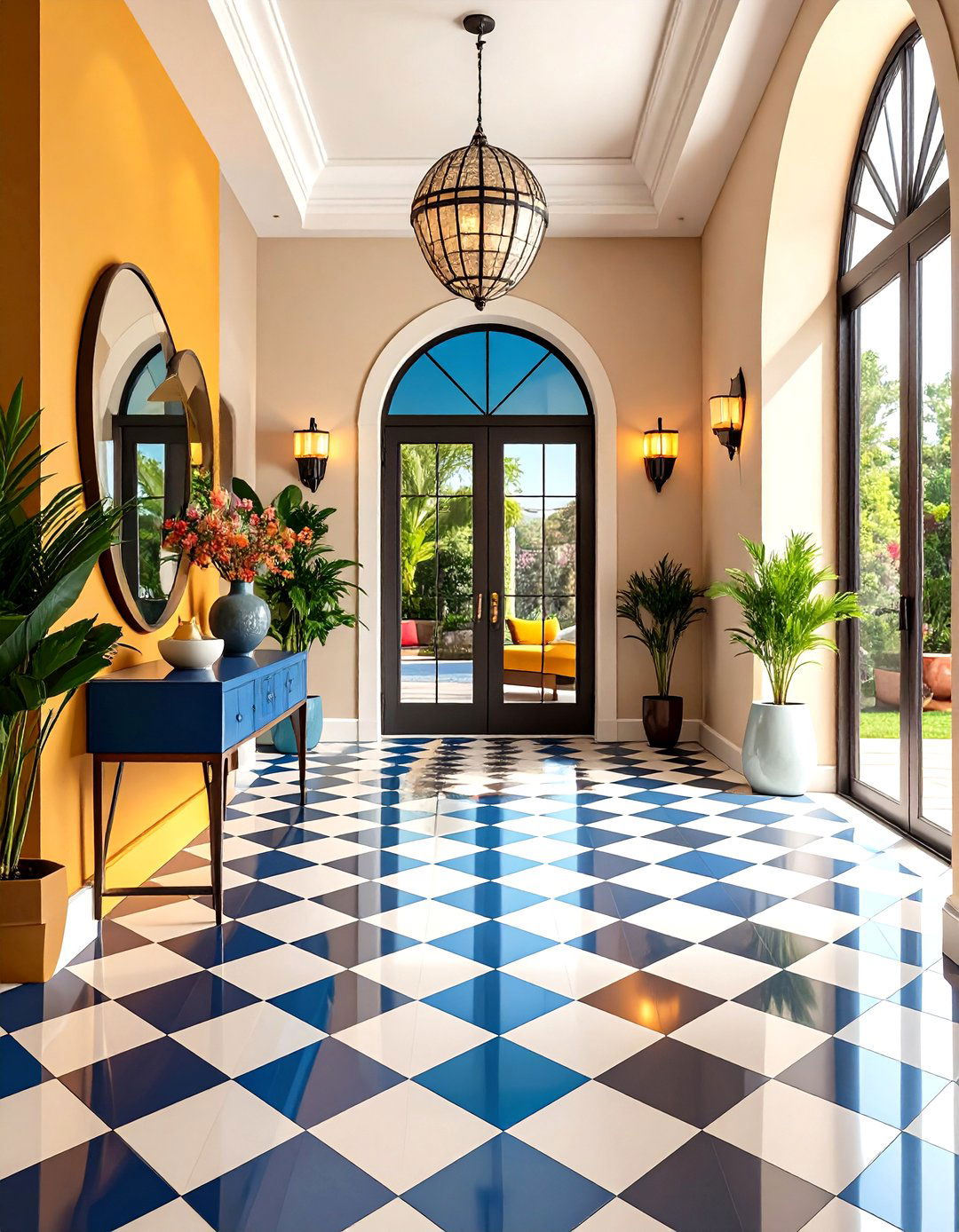 Geometric Pattern Modern Entryway - 20 Modern Entryway Ideas