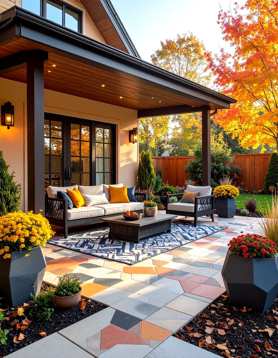 Geometric Pattern Modern Front Porch - 20 Modern Front Porch Ideas