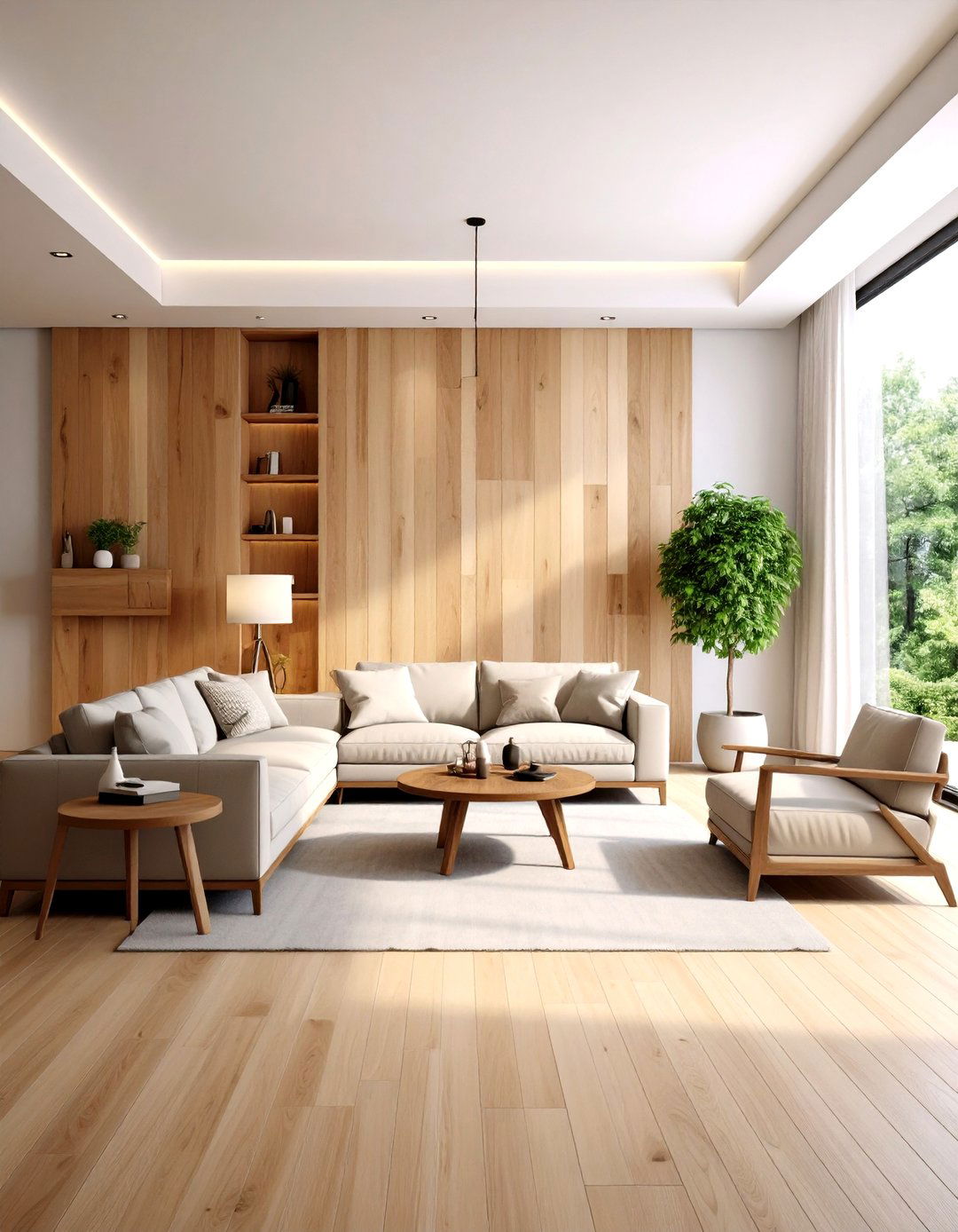 Geometric Pattern Wood Accent Wall - 20 Wood Accent Wall Ideas