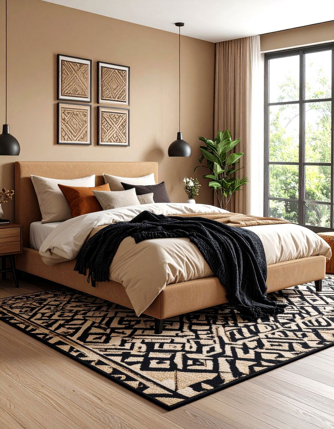 Geometric Patterns Introduction - 20 Tan Bedroom Ideas