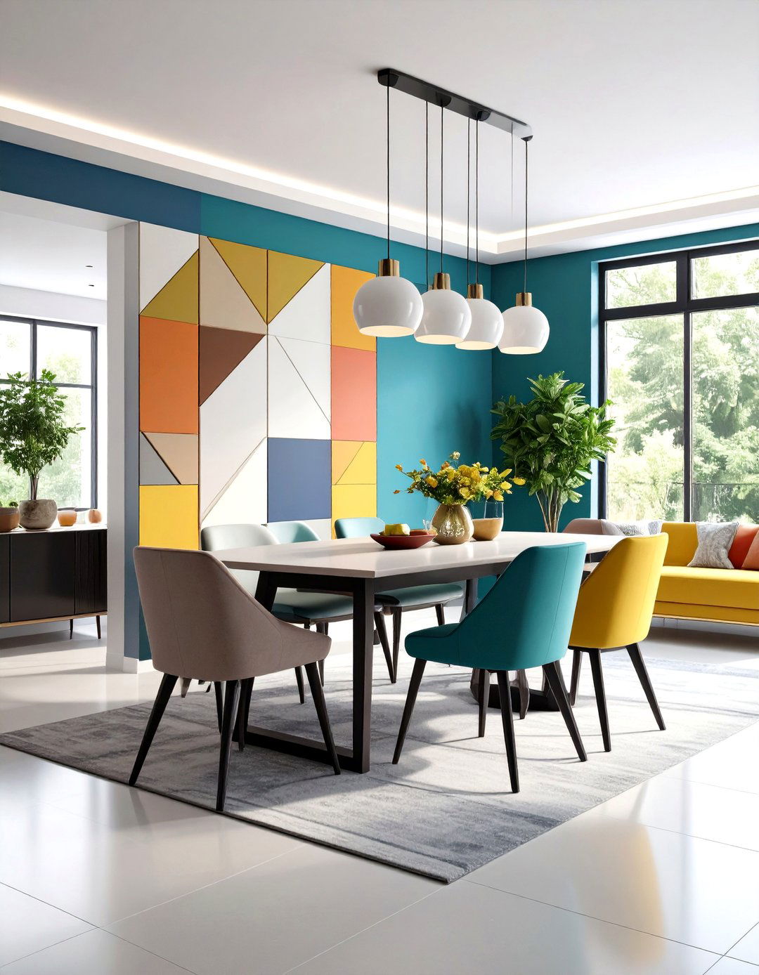 Geometric Wall Panel Wainscoting - 20 Dining Room Wainscoting Ideas