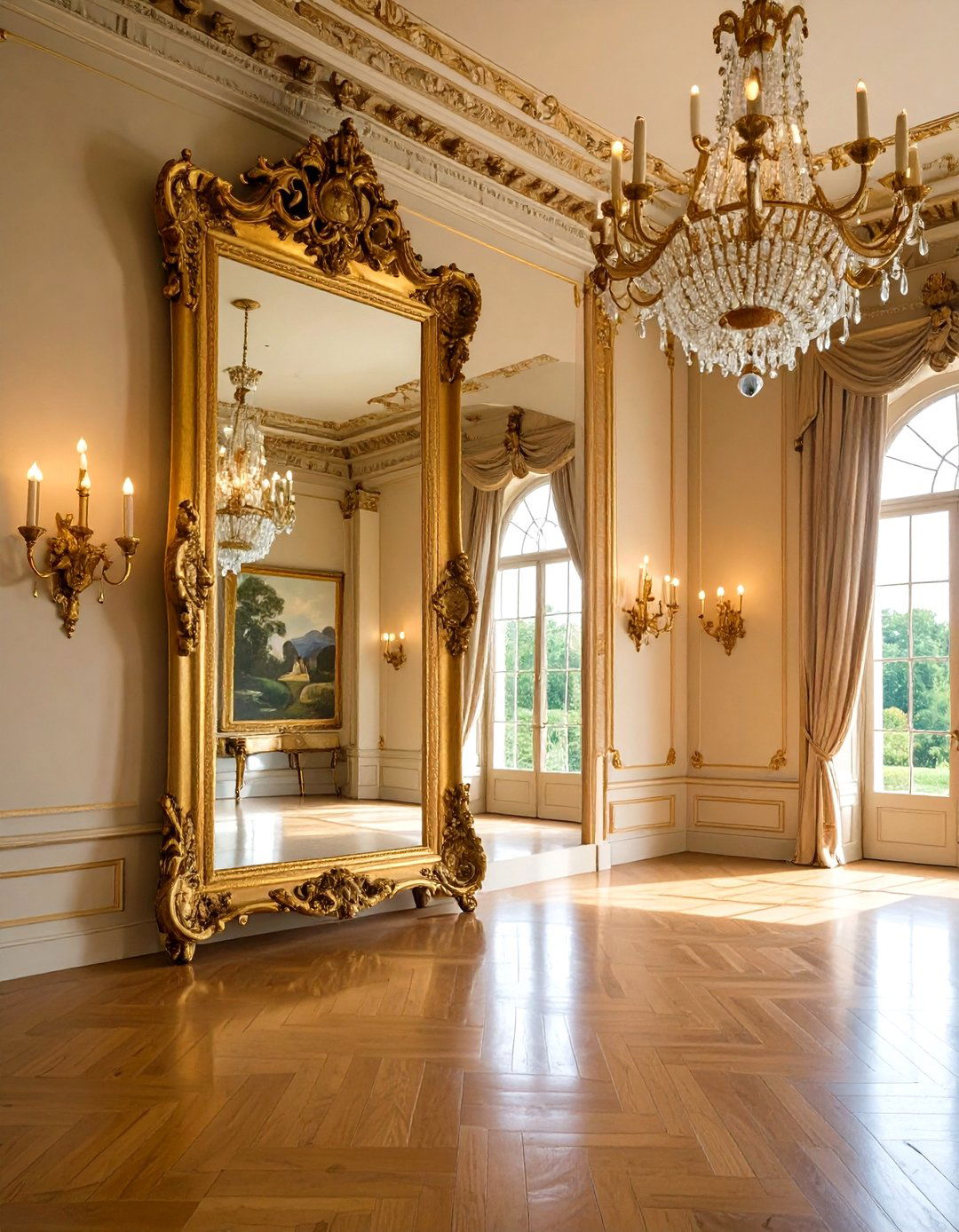 Gilded Trumeau Mirrors for Height and Light - 20 French Interior Design Ideas