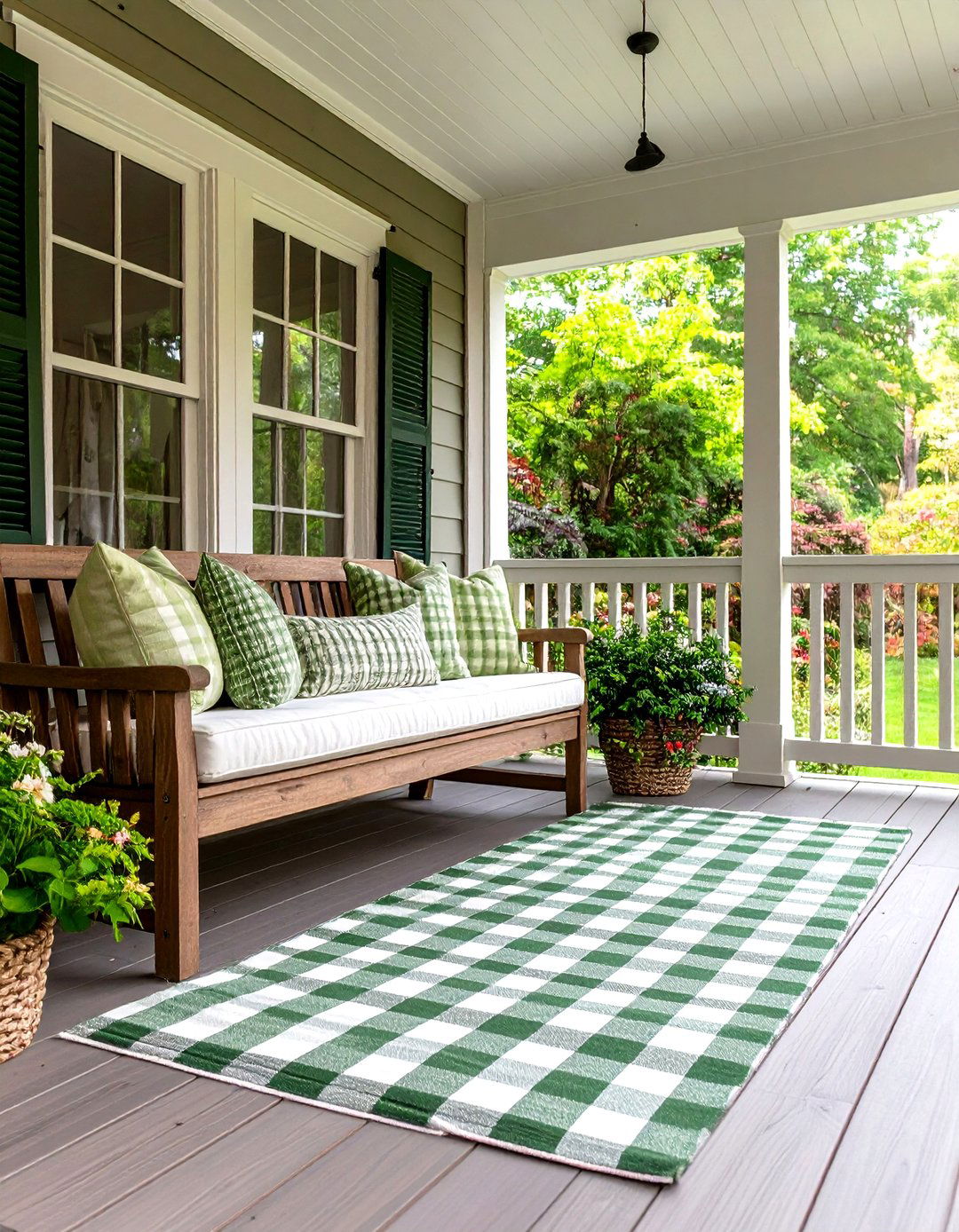 Gingham and Plaid Textiles Lend Farmhouse Cheer - 20 Farmhouse Decor Ideas