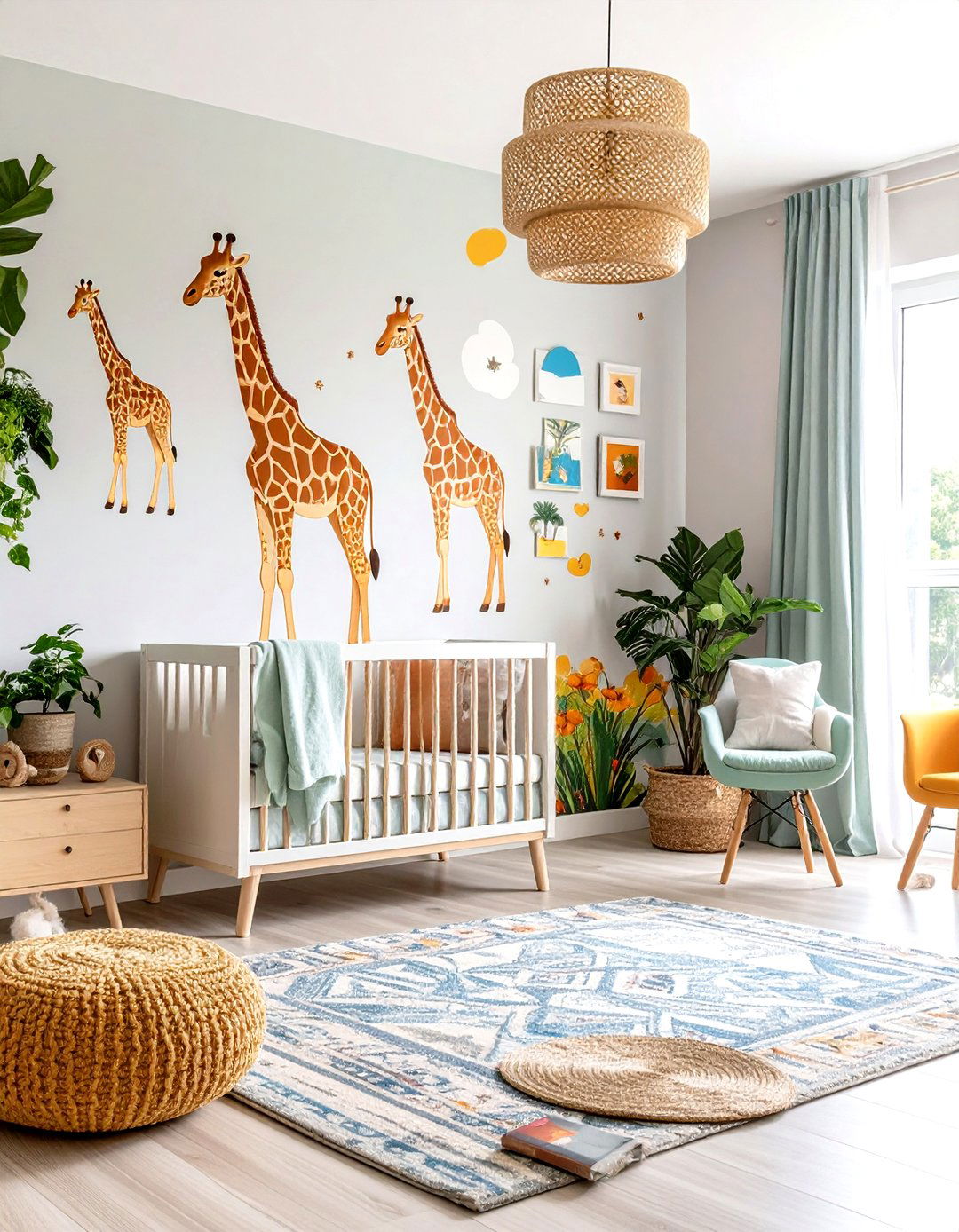 Giraffe Adventure Map Wall - 20 Giraffe Nursery Ideas