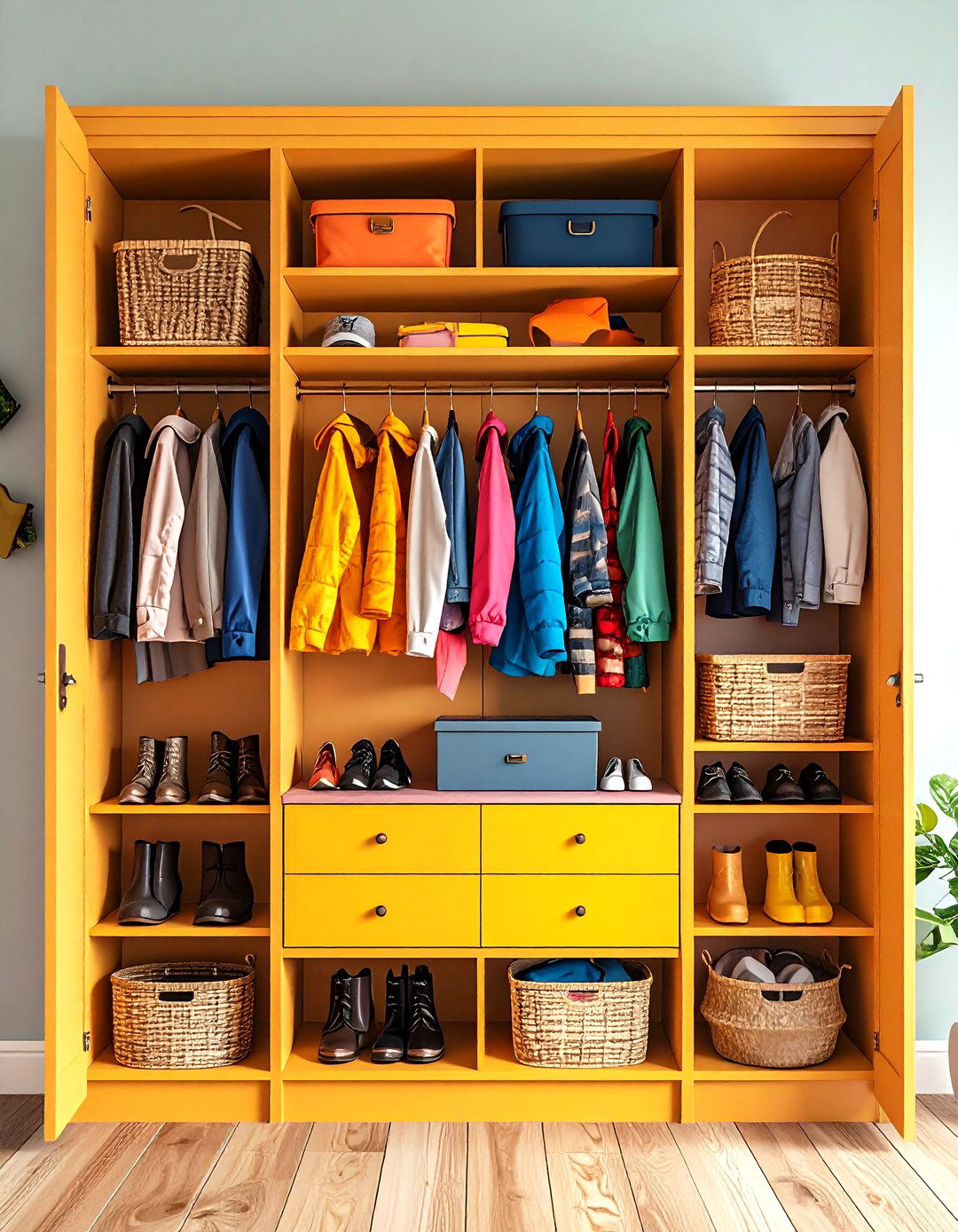 Give a Coat Closet Multiple Purposes - 20 Small Closet Storage Ideas