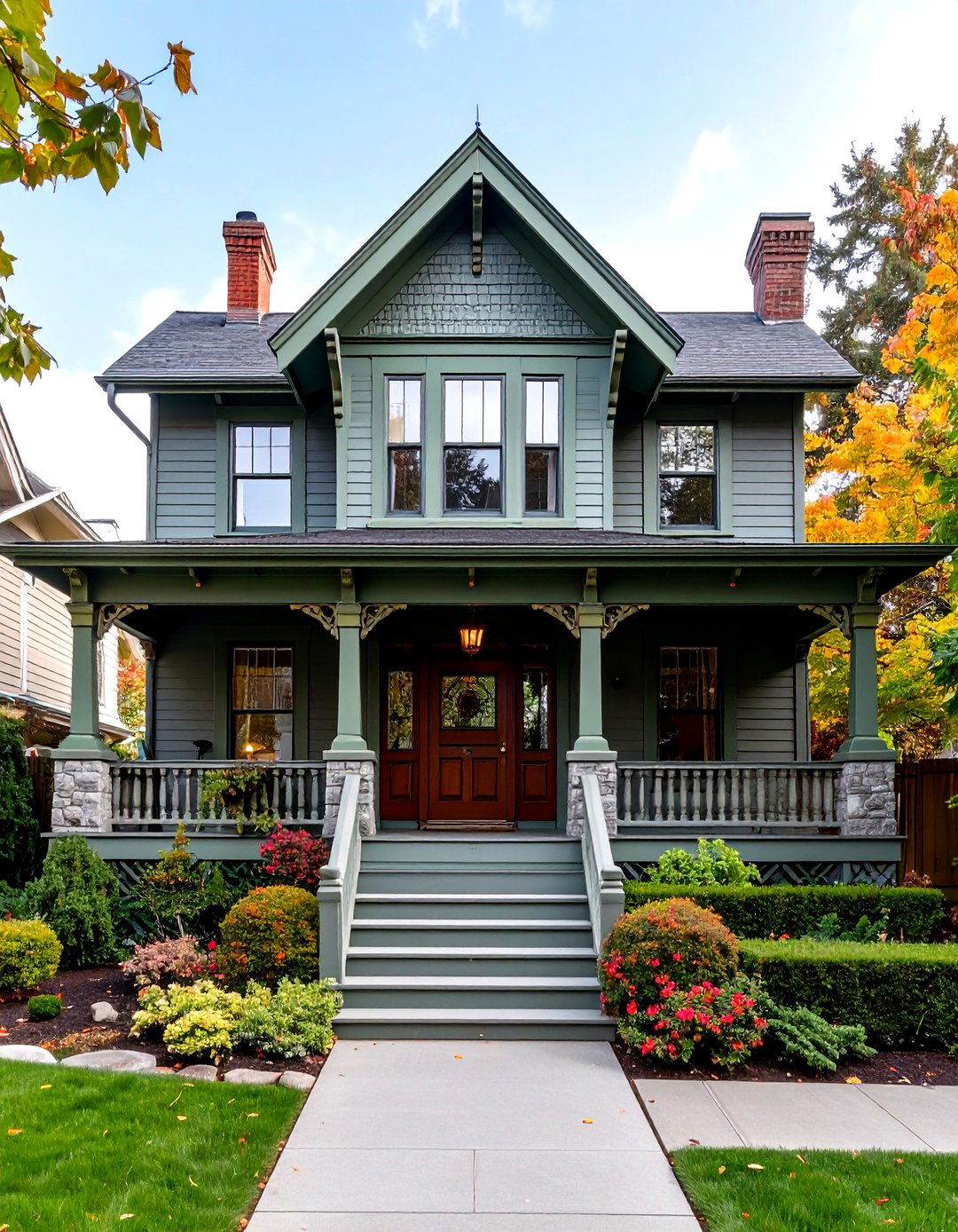 Glade GreenSoft Botanical Green Victorian House Color - 20 Green Victorian House Colors