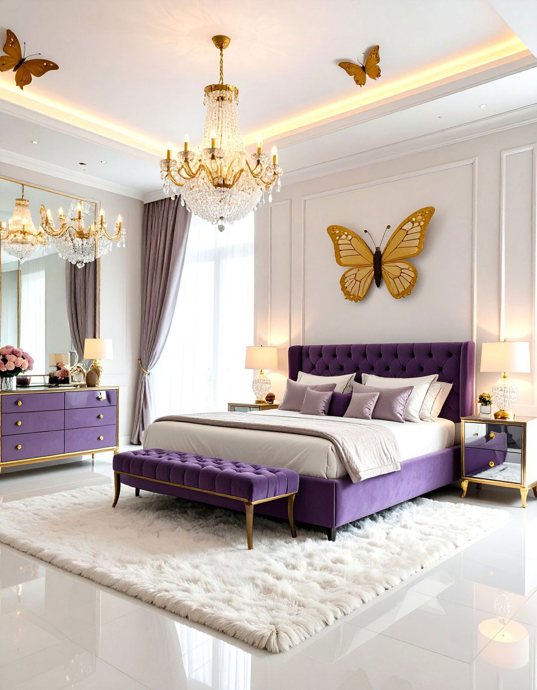 Glam Butterfly Princess Suite - 20 Butterfly-themed Room Ideas