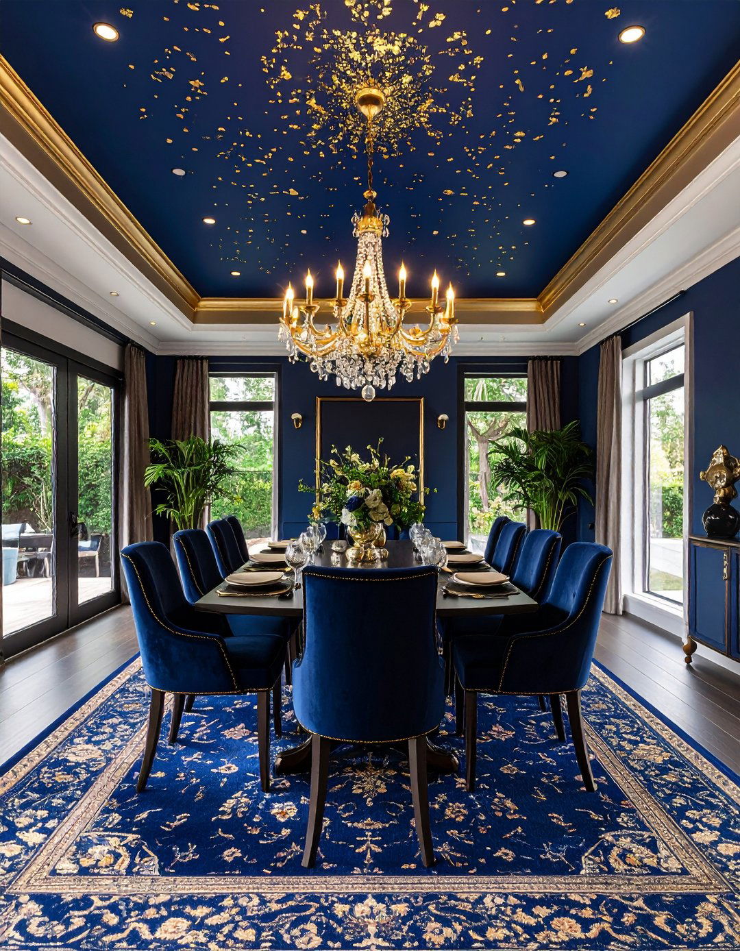 Glam Dining Room Ceiling Treatments - 20 Glam Dining Room Ideas