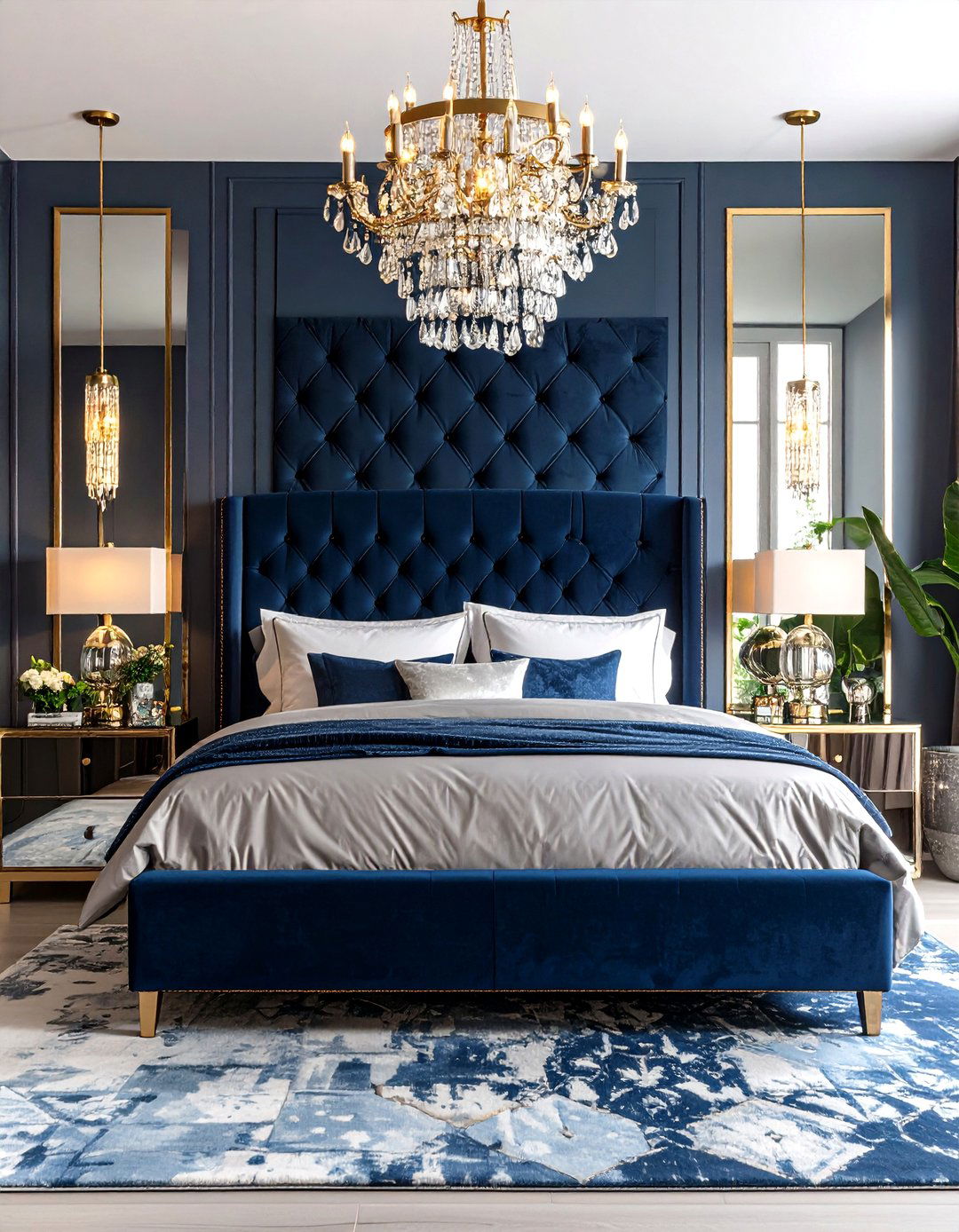 Glam Metallic and Velvet Master Bedroom - 20 Master Bedroom Ideas