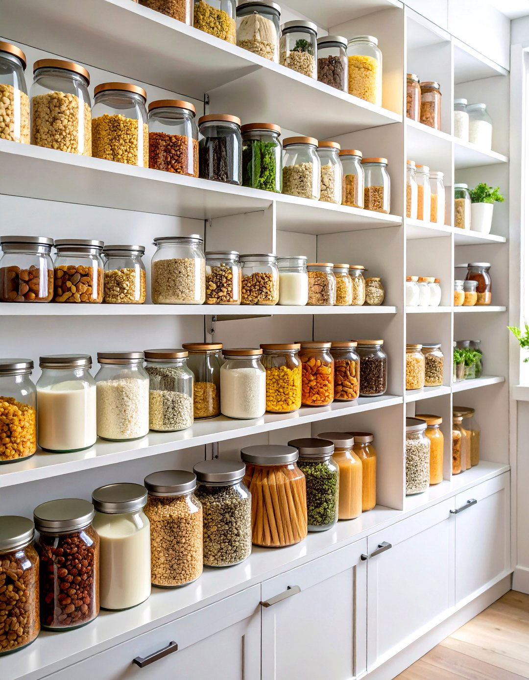 Glass Container Open Pantry Display - 20 Open Pantry Ideas