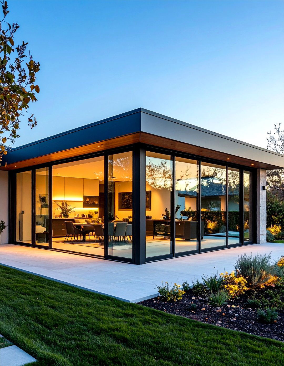 Glass Enclosed Luxury Car Porch Design - 20 Car Porch Design Ideas