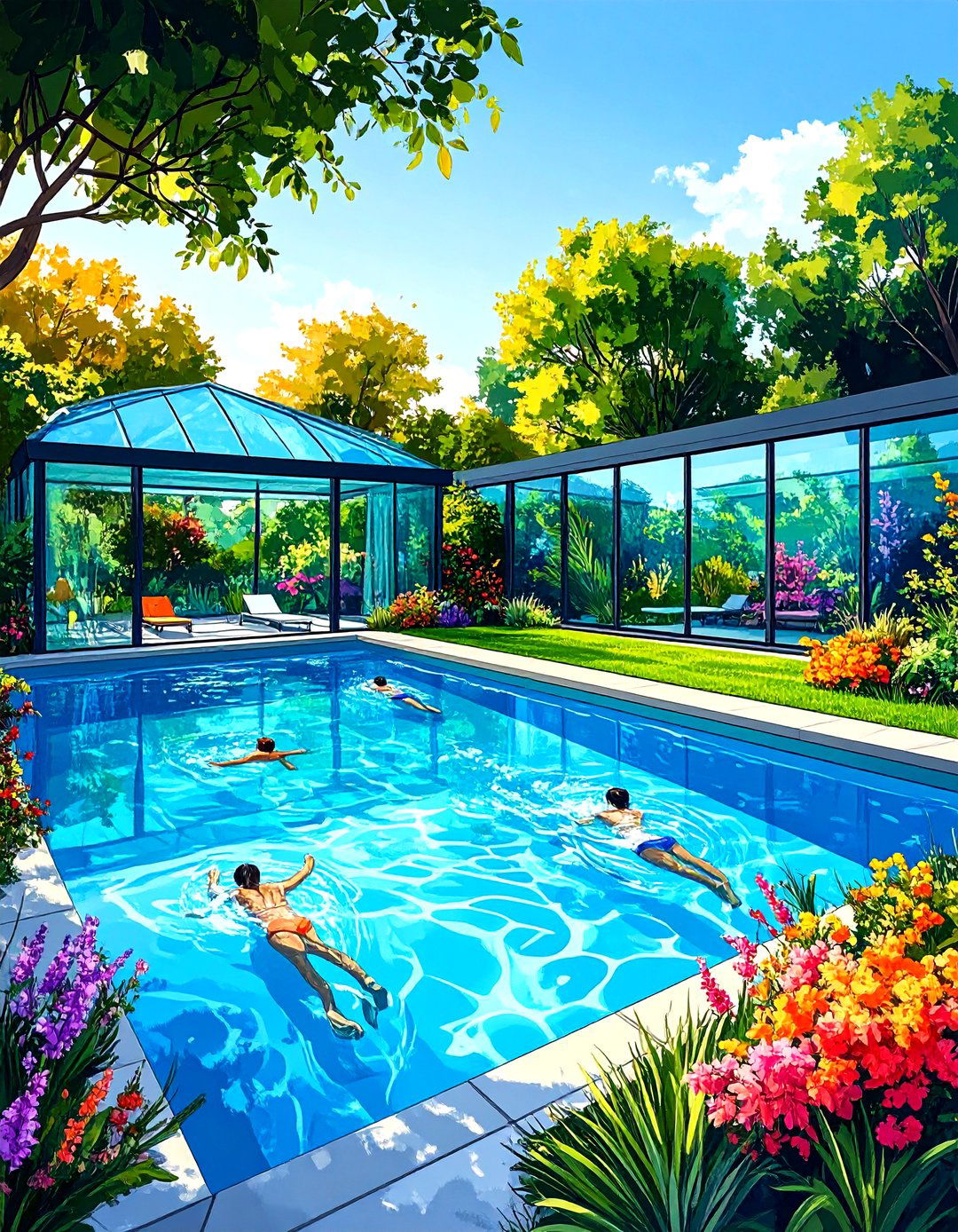 Glass Front Aquarium End - 20 Small Inground Pool Ideas