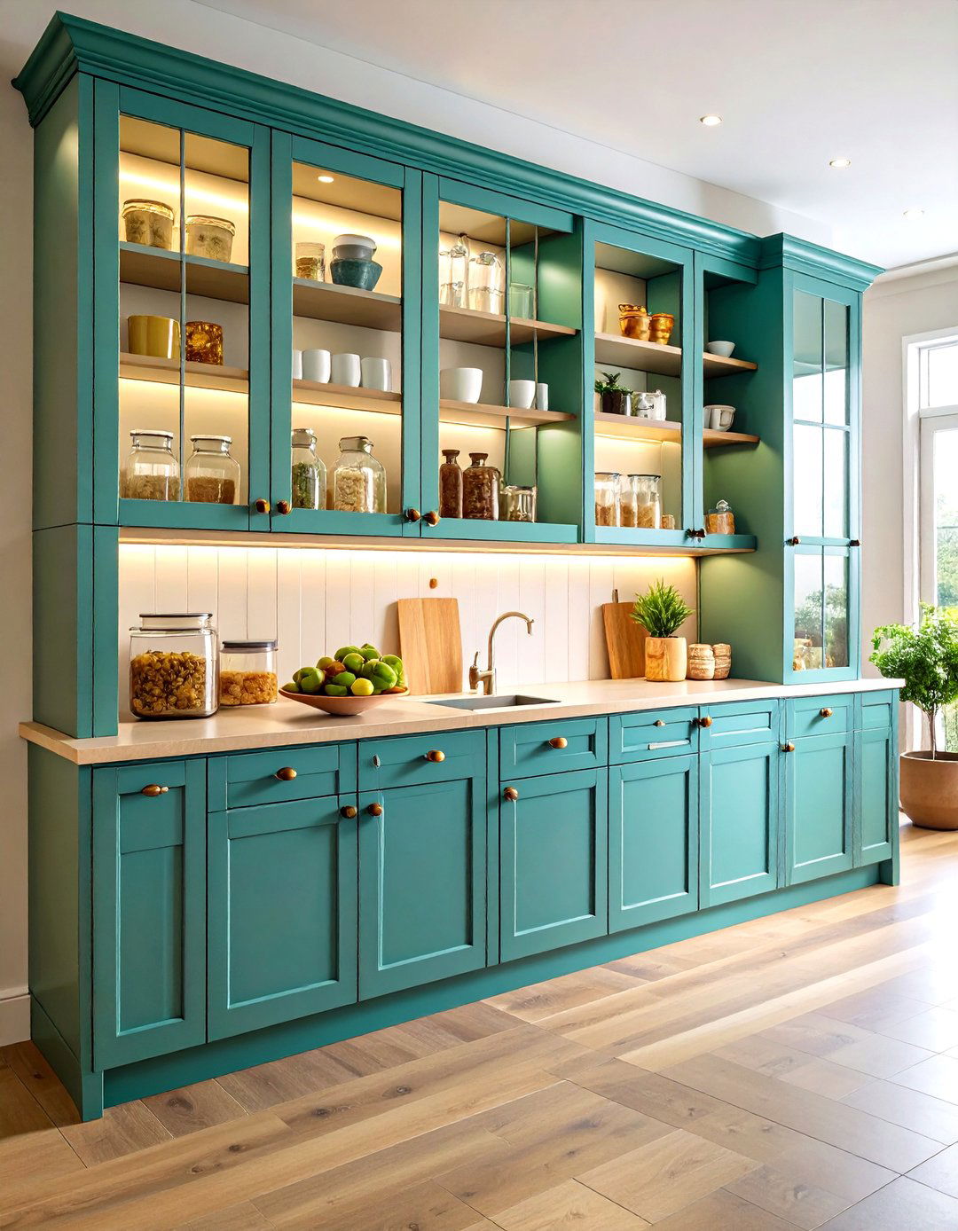 Glass Front Cabinet Pantry Shelving - 20 Pantry Shelving Ideas