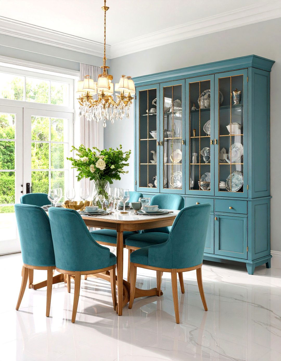 Glass Front China Cabinets Show Off Dining Room Storage - 20 Dining Room Storage Ideas
