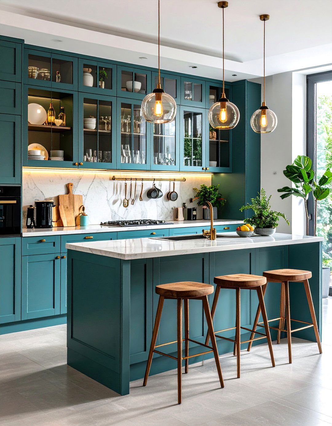 Glass Front Kitchen Bar Cabinets - 20 Kitchen Bar Ideas