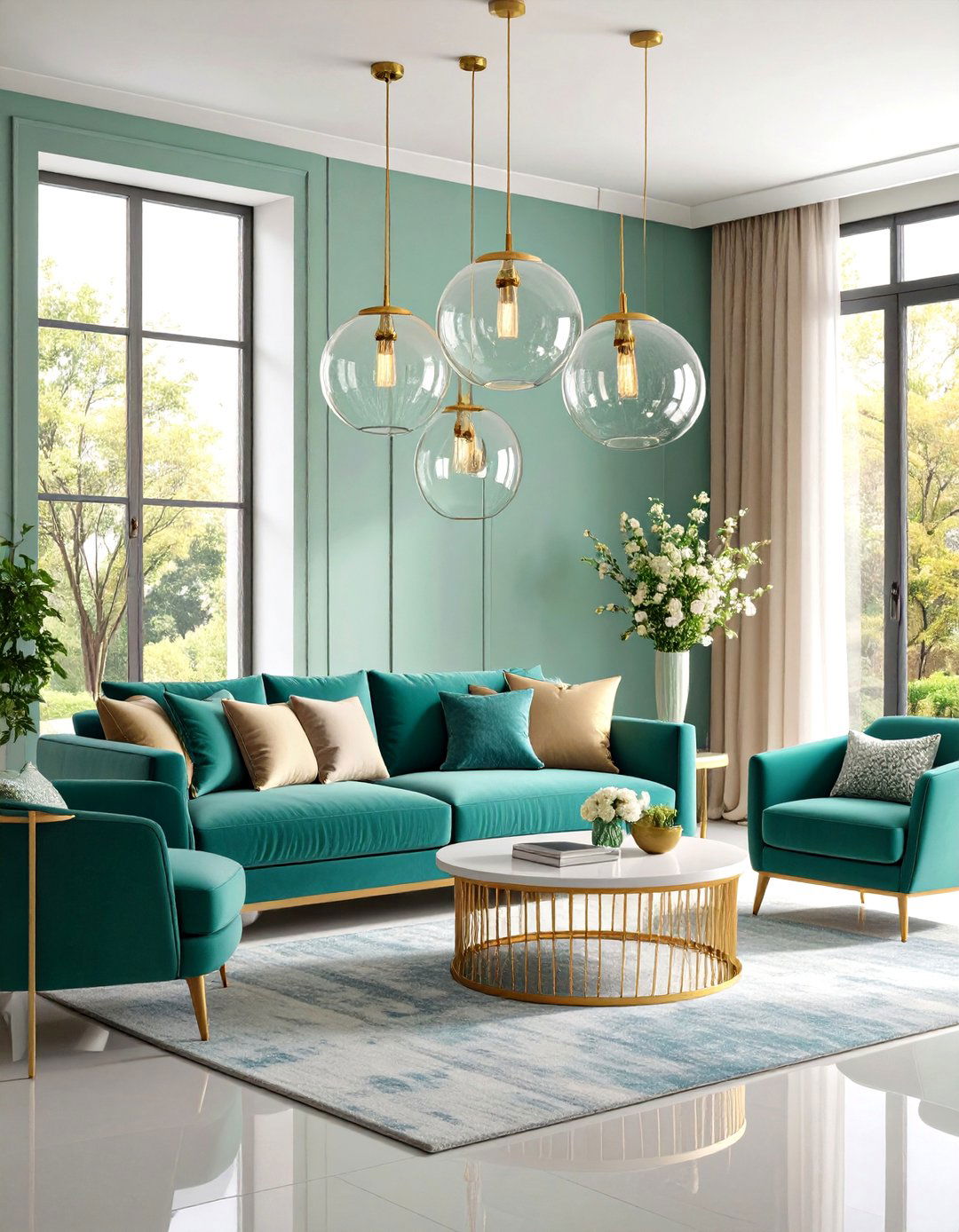 Glass Globe Living Room Wall Lighting Ideas for Modern Sophistication - 20 Living Room Wall Lighting Ideas