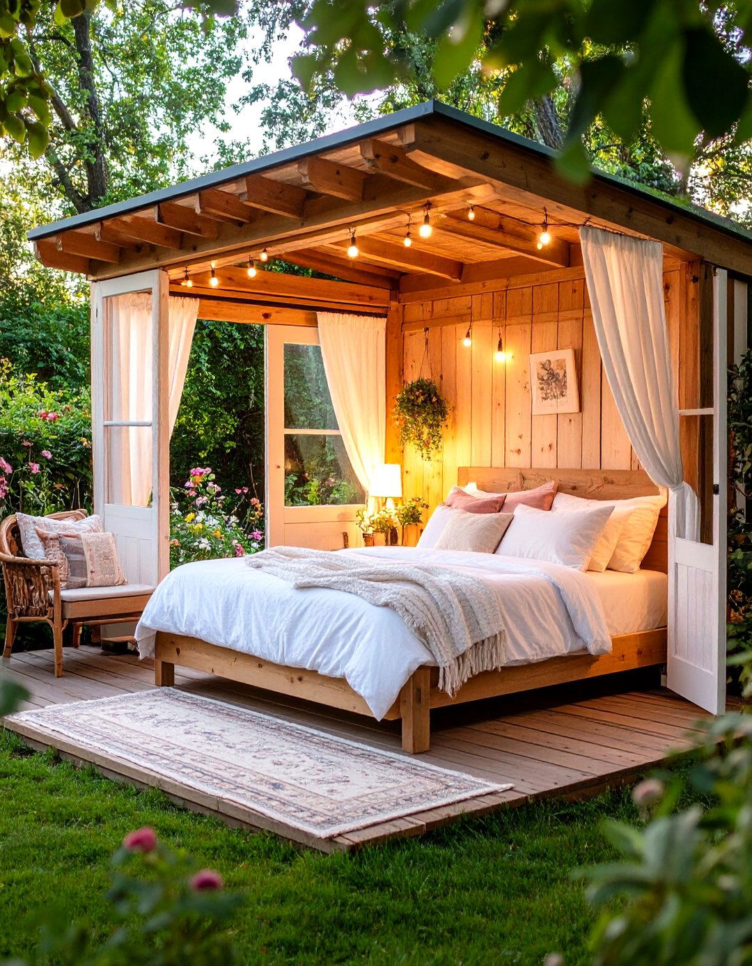 Glass House Outdoor Bedroom Ideas with Transparent Luxury - 20 Outdoor Bedroom Ideas