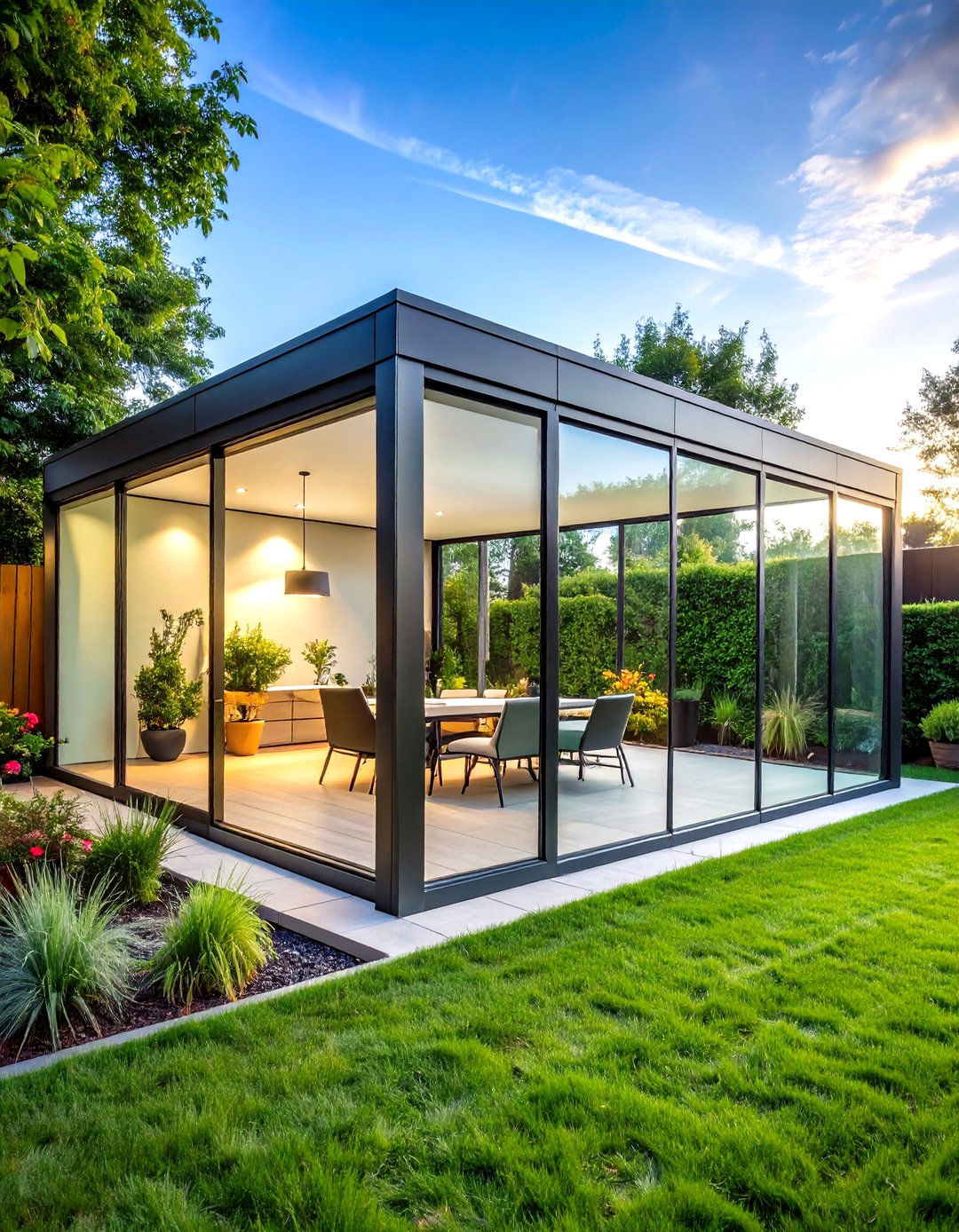 Glass Panel Outdoor Privacy Screen Walls - 20 Outdoor Privacy Screen Ideas